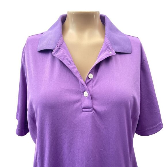 FootJoy Purple Polo Shirt Golf Apparel Cotton Blend Short Sleeve CSTOR Womens L - Picture 11 of 11